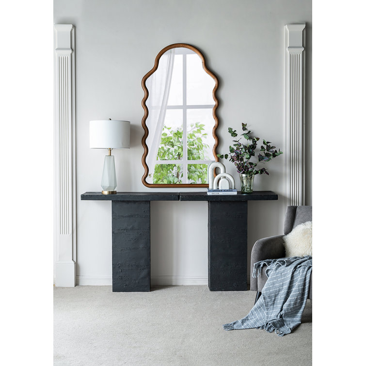 Harrisburg Pine Wood Curved Wall Mirror | Joss & Main Harrisburg Pine Wood Curved Wall Mirror | Joss & Main